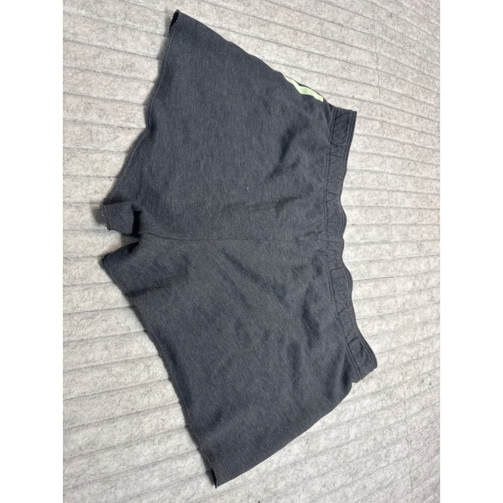 Victoria's Secret PINK Women's Lounge Shorts Gray Neon Green Logo Waist Large